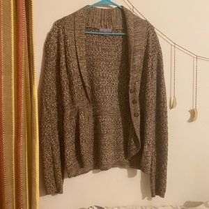 Laura Scott brown cardigan